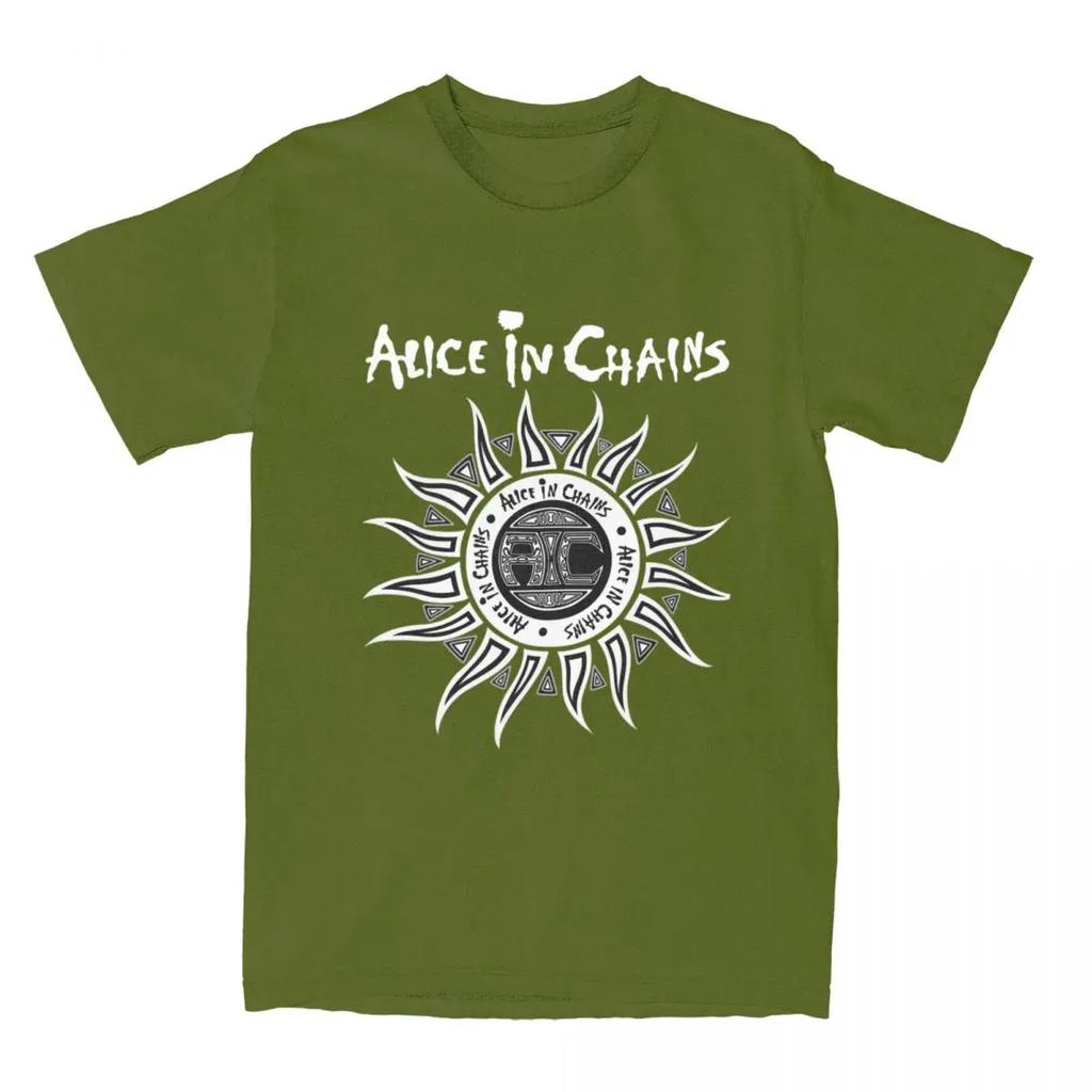 In Chains SunwoT-Shirt Summer Alice In Chains Vintage T-Shirt Cotton Popular Tee Shirt For Short Sleeves Loose Clothing