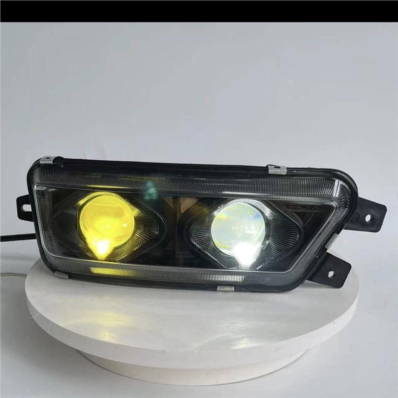 Compatible with Jiefang JH6: Adjustable LED Fog Light Lens, Yellow-White, High Brightness, Waterproof Standard