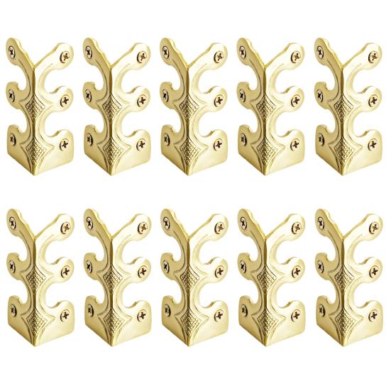 5/10/15 Pcs Corner Protectors with Screws Vintage Style Solid Metal Baseboard Corner Guards Easy Installation Skirting Board Corner Protectors
