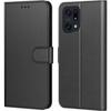 Protective Case - E.F.CONNECTION - OPPO Find X5 - Leather Effect - Black - Magnetic Closure