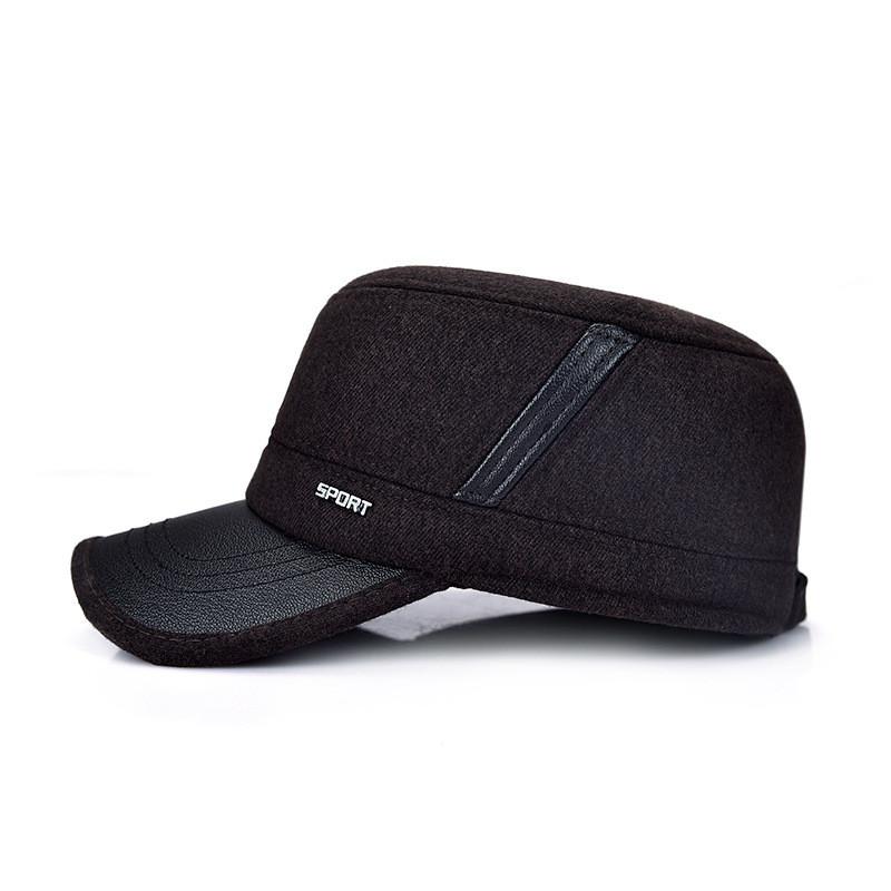 Protection Sport Ear Flat Top Hat The Elderly Windproof Warm Thickening Wool