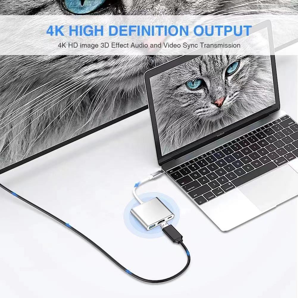 USB-C To HDMI 3-in-1 Docking Station Adapter