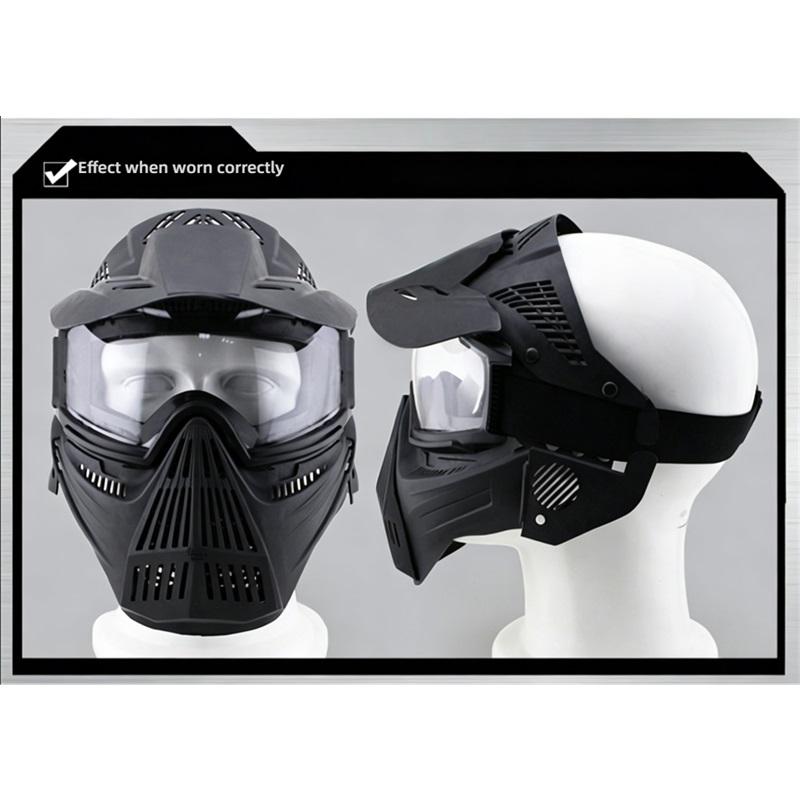 Real CS equipment, lens protection, professional full face mask, windproof and sun visor