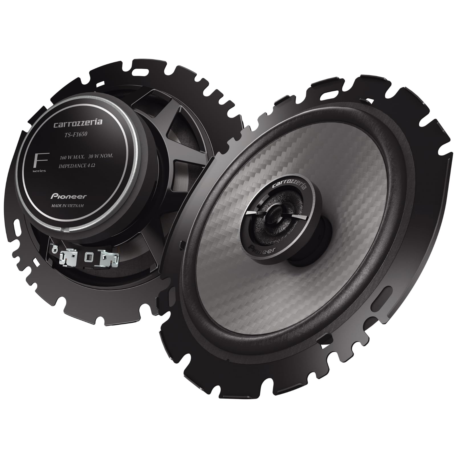 

Pioneer 16cm Coaxial Carrozzeria TS-F1650 Custom-Fit 2-Way Speakers, High-Resolution,