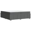 Box Spring Bed Frame with Mattress Dark Grey 200 x 200 cm Fabric