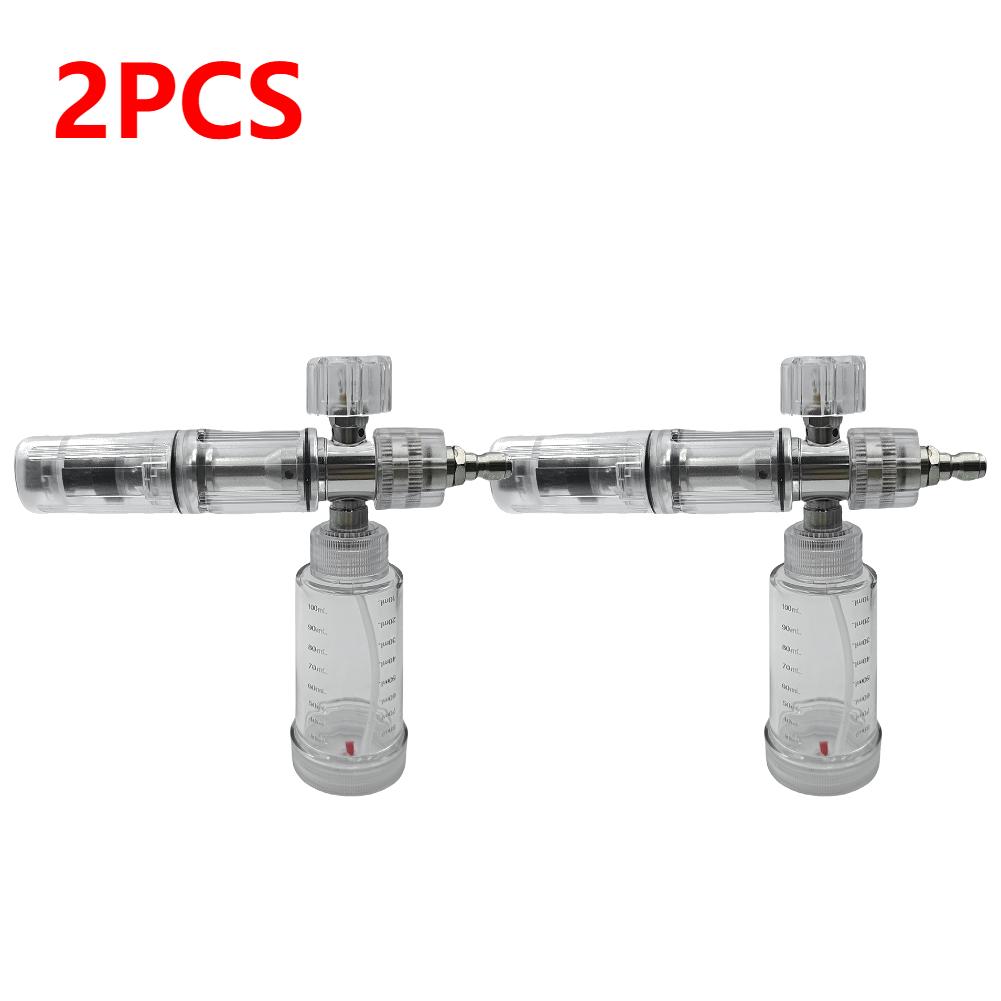 1/2PCS Water Foam Pot with 1/4 Inch Quick Connector 4500PSI Adjustable Pressure Washer Gun 100ml Car Wash Snow Foam Lance Pot