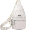 Women Chest Bag PU Leather Fashion Shoulder Bag Simple Casual Chest Waist Pocket