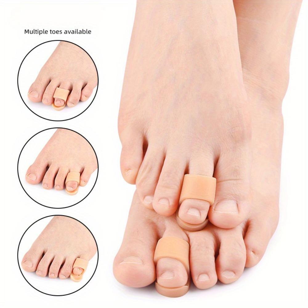 2PCS Toe Separator Orthotics for Foot Discomfort Repair Overlapped Toes (Pink/White)
