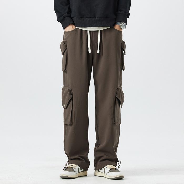 Spring and Summer New American Quick-drying Straight Overalls Men's Loose Trendy Brand Multi-pocket Boys' Drape Autumn Casual Trendy