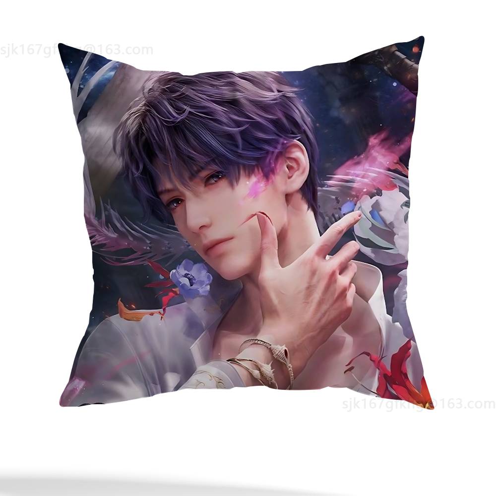 

Love and Deepspace Pillow Case Sofa Living Room Bedroom Headboard Backrest Cushion Square Cushion Nap Time 12x12Inch