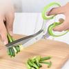Multi Layer Scallion Vegetable Scissors Five Layer  Shredded Paper Scissors