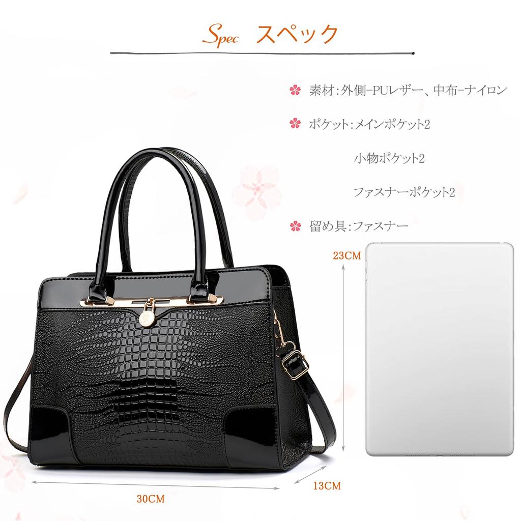 Bolso de Mano de Dos Capas con Grabado de Cocodrilo para Mujer NICOLE & DORIS, Gran Capacidad, Piel PU Impermeable con Divisores, Bolso de Hombro de Dos Vías, Bolso Cruzado,