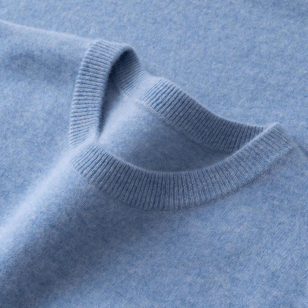 Pull en Cachemire pour Homme: Pull Col Rond Bas, Style Décontracté Chic pour l'Automne/Hiver 2025
