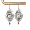 Gold Red Blood Drop Oath Earrings