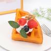 Slow Rebound Waffle Bread Squeeze Toy Food Shape Sensory Fidget Toy  Kids Adults