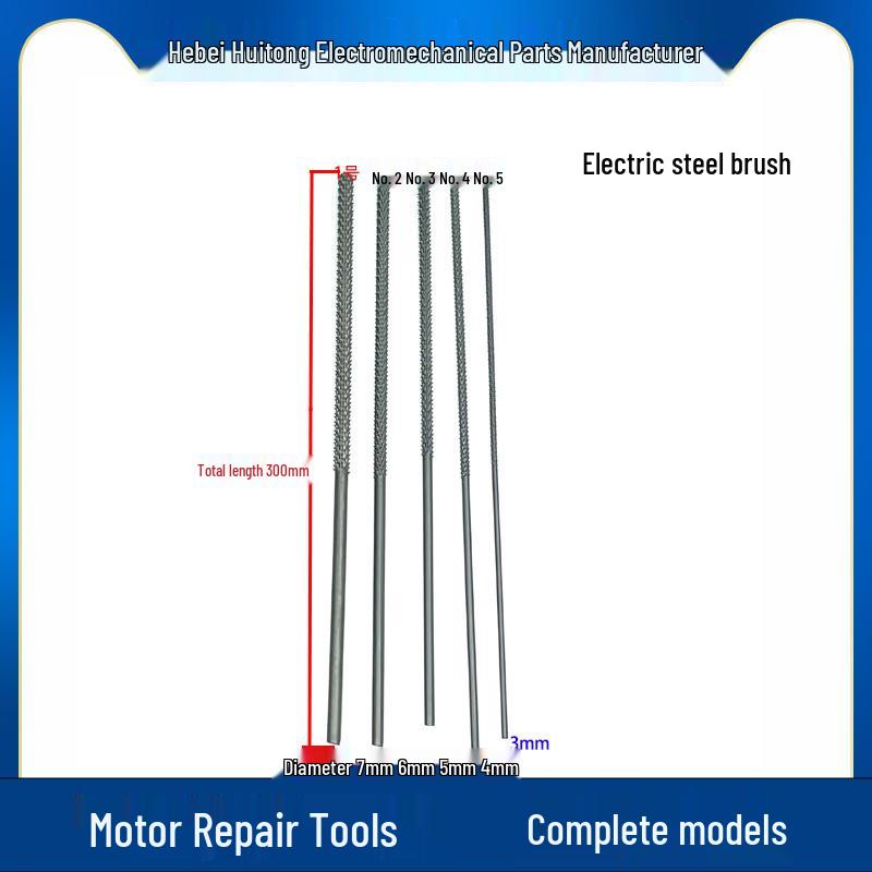 Non-Shedding Motor Groove Cleaning Brush for Rust Removal and Water Pump Maintenance