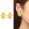 Exquisite Flower & Pearl Stud Earrings for Women High-End Trendy Wedding Zircon Female Gift