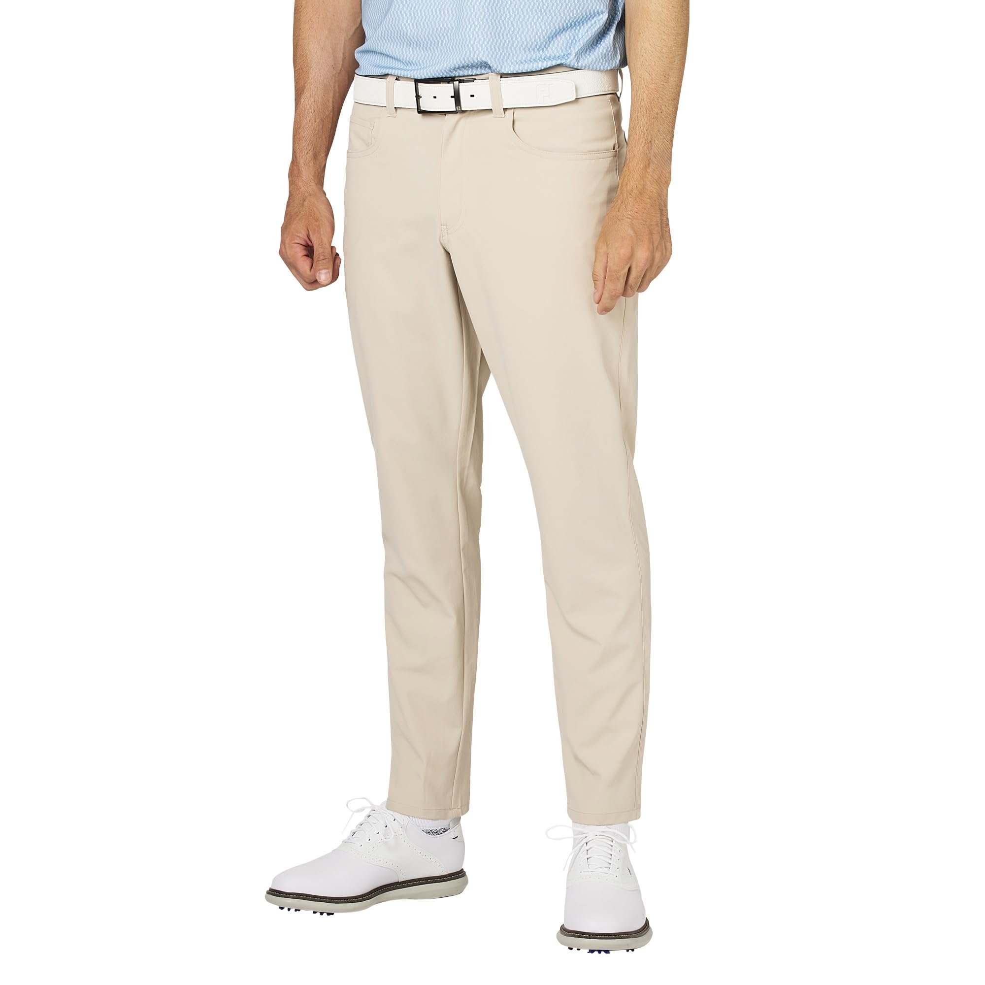 

FootJoy Men s 5-Pocket Performance Long Pants, Sand, Size L (FJ-S25-P11, 34619-L)