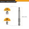 1/3/5pcs TT7-TT50 Security Torx Head Screwdriver Bit 2.56" Long Magnetic Tamper Proof 6 Point Star Screw Driver Drill Bits