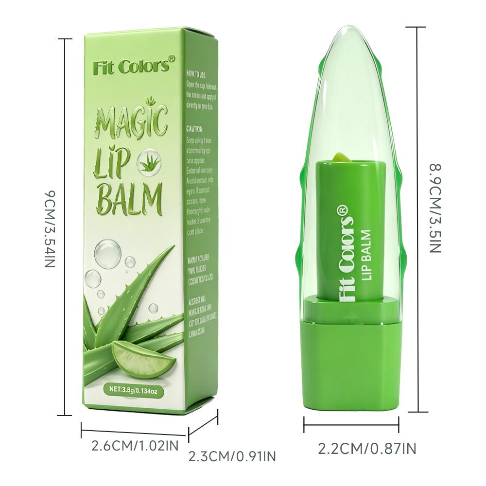 Aloe Vera Lip Balm Color Changing Moisturizing Temperature Change Lipstick Long Lasting Hydrating Natural Makeup