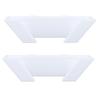 2 Pcs Tennis Racket Wall Mount Secure Non Slip Prevent Scratches Sports Court Fence Hook White