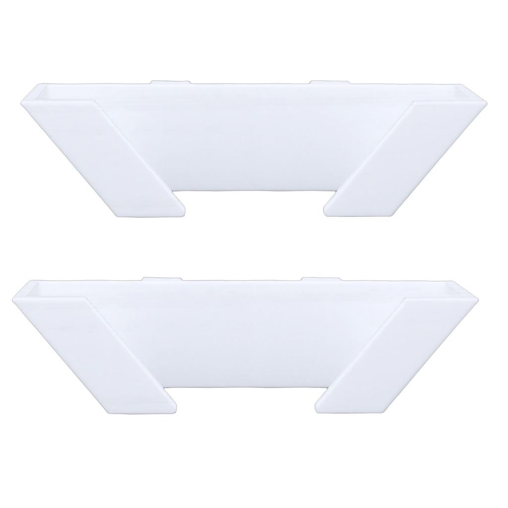2 Pcs Tennis Racket Wall Mount Secure Non Slip Prevent Scratches Sports Court Fence Hook White
