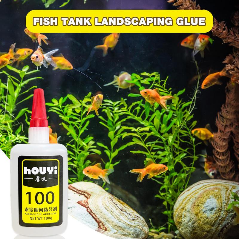 50/100g Fish Tank Landscaping Moss Glue Aquarium Aquatic Water Grass Stick Fixing Glue Aquatic Plants Driftwood Underwater Gel