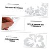LOORGVEL Set of 3 Hibiscus Flower Stickers Car Body Vinyl
