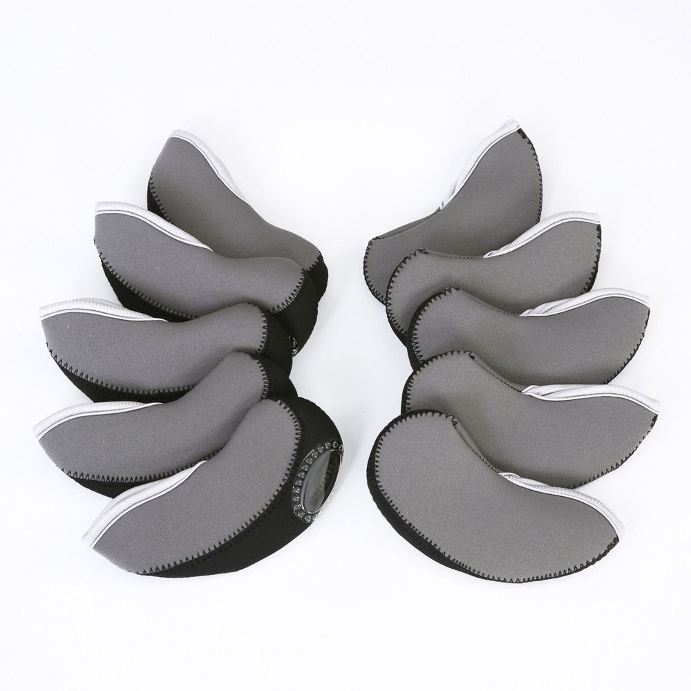 10pcs Two Tone Color Golf Iron Covers Durable Material Golf Club Covers For Golfers