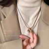 Ins Wind Pearl Necklace Design Collarbone Chain Love Pendant Jewelry