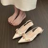 Fairy High Heels Bag Head Sandals Women's Shoes with Skirt Pointed Single Shoes