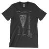 Lacrosse Patent T-Shirt.100% Cotton Soft Comfy Tee On Black White or Gray. NEW