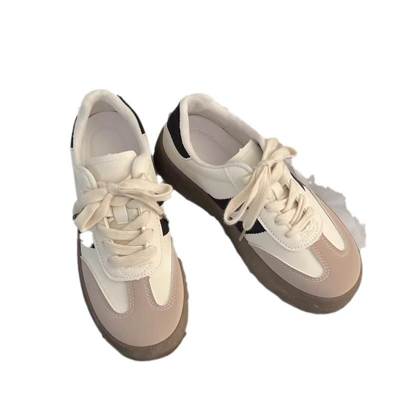 Spring and Autumn Versatile Platform Forrest Gump Training Shoes Women's 2025 Spring and Autumn New Retro Niche White Shoes Casual Board Shoes