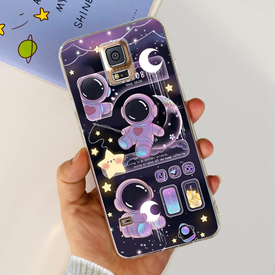 For Samsung Galaxy S5 Case G900F G900I i9600 S 5 Back Cover Cool Painted Soft Silicone Clear Phone Case For Samsung S5 Neo Coque