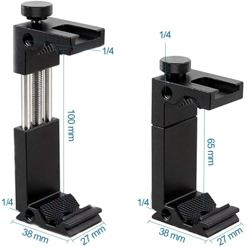 Easy Installation Aluminum Alloy Phone Clamp Adjustable Universal Smartphone Clip 360 Rotation Cold Shoe Mount Live Streaming