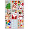 Static Christmas Sticker Showcase Windows Glass Door Sticker Car Snowflake Santa Christmas