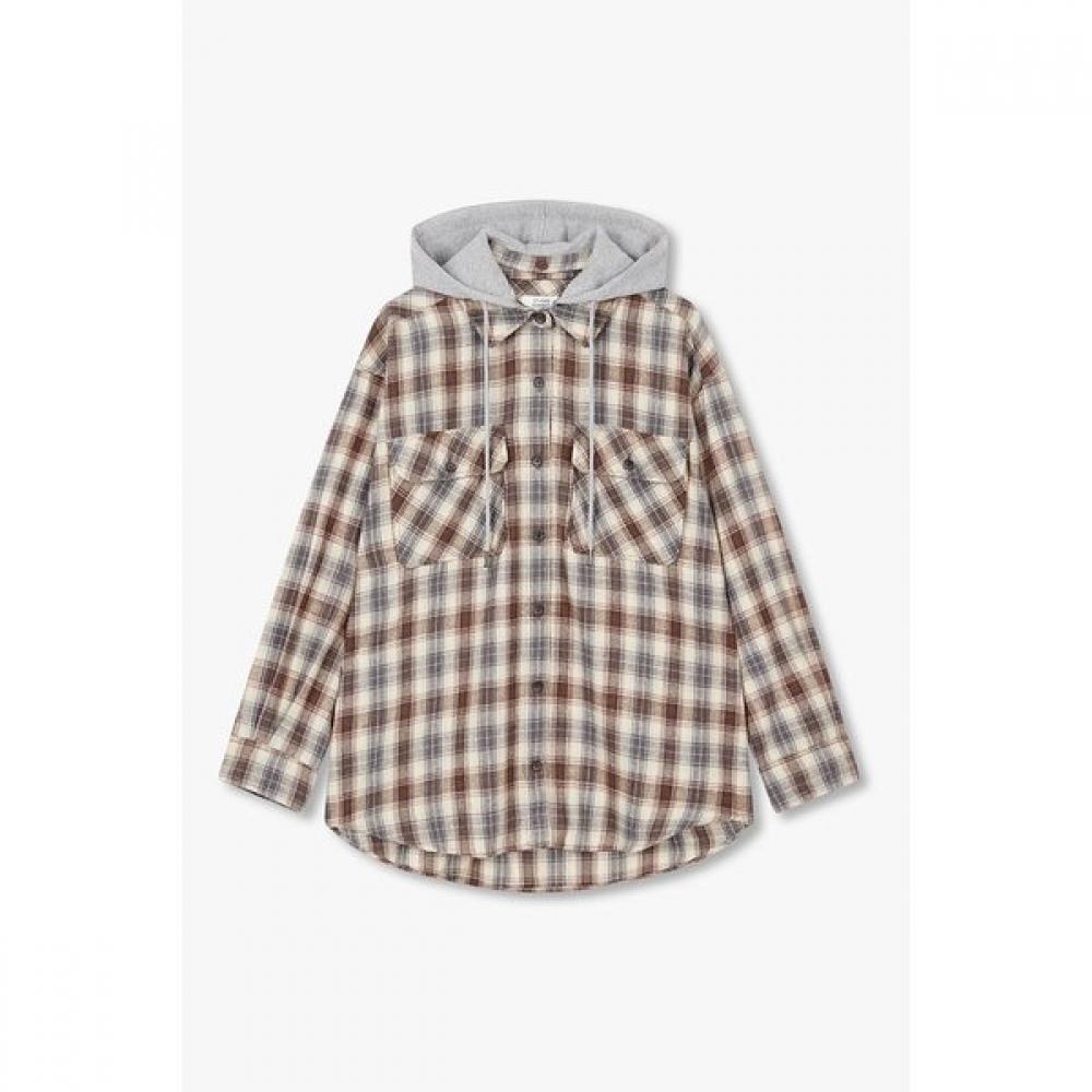 Студийная клетчатая рубашка с капюшоном Tomboy 9175421981 71 (brown)/OS