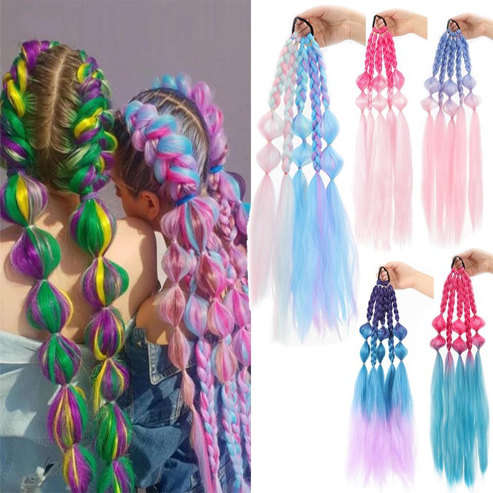 Lantern Braid Twist Braid Bulk Colorful Braided Ponytails Long Bubble Jumbo Braid for Women
