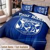 Canterbury-Bankstown Bulldogs Printed Bedding Set Custom Name Text 1 Duvet Cover 2 Pillowcases For Bedroom