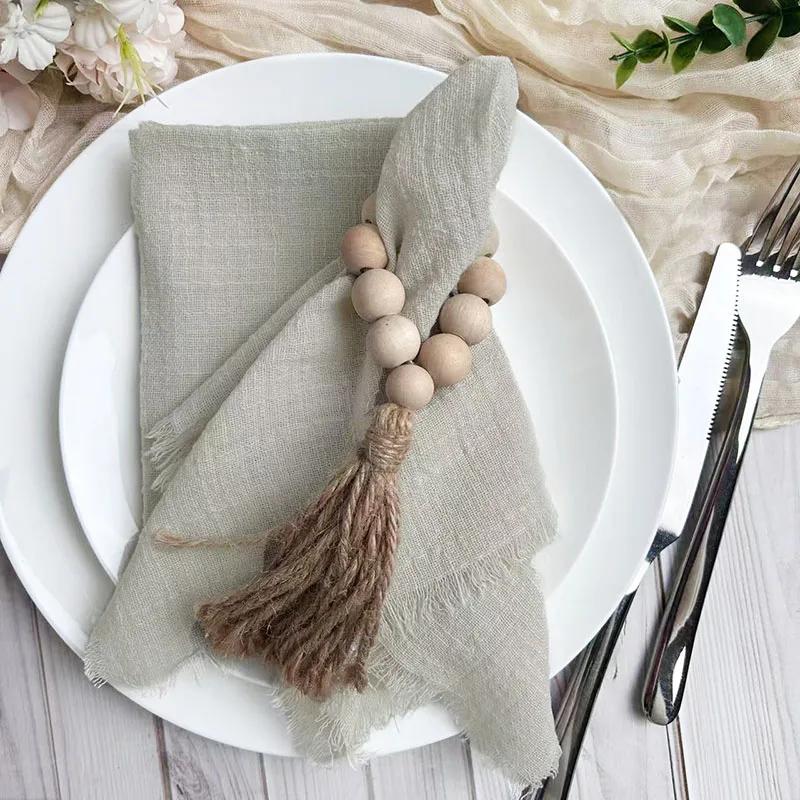 50PCS Wholesale Gauze Cotton Napkin 32x32cm Baby Blue Tea Towel Reusable Wedding Party Christmas Table Decor Burrs Napkins