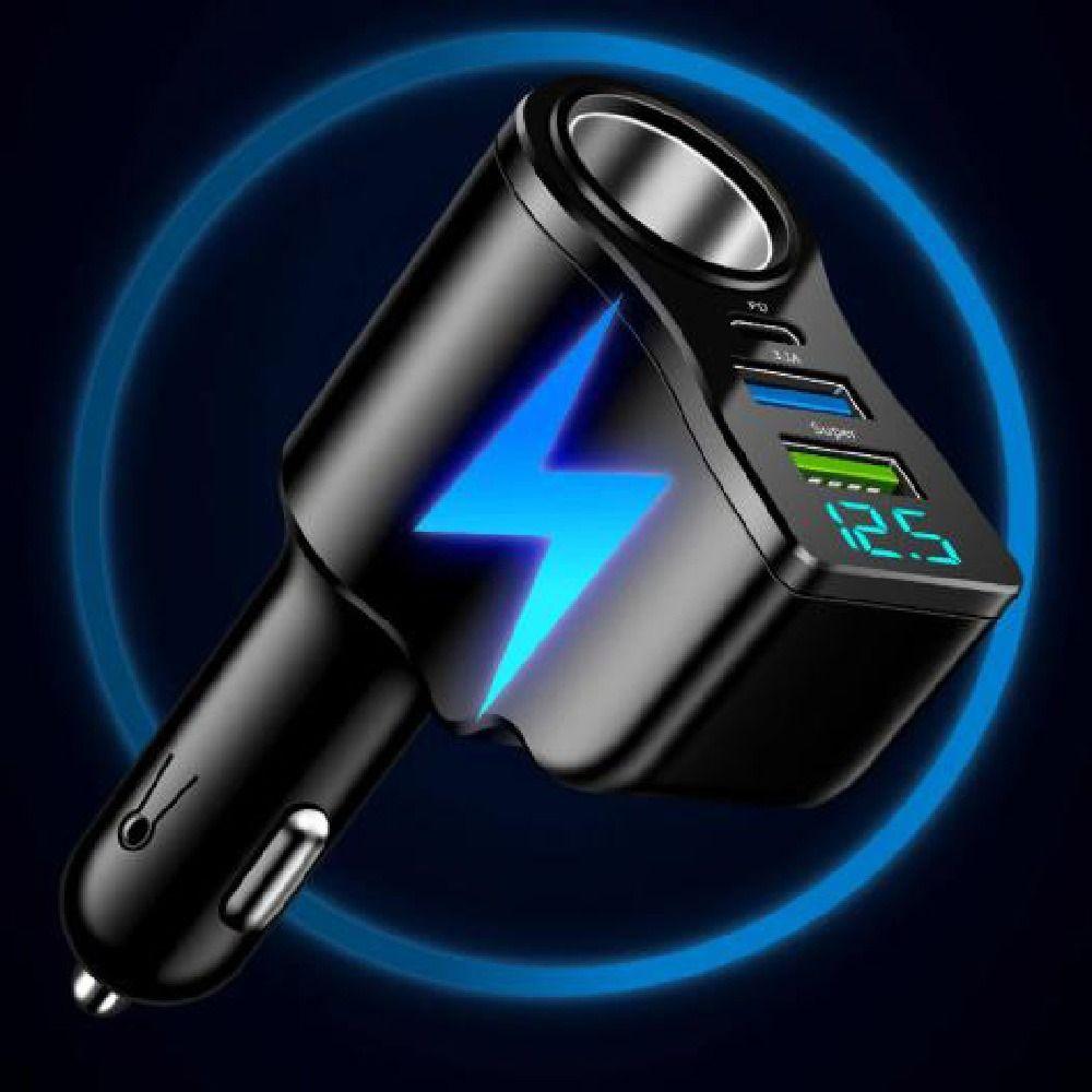 Fast Charger Auto Phone Charger 66W Vehicle Mounted Inverter Practical Dual USB Car Charger Car