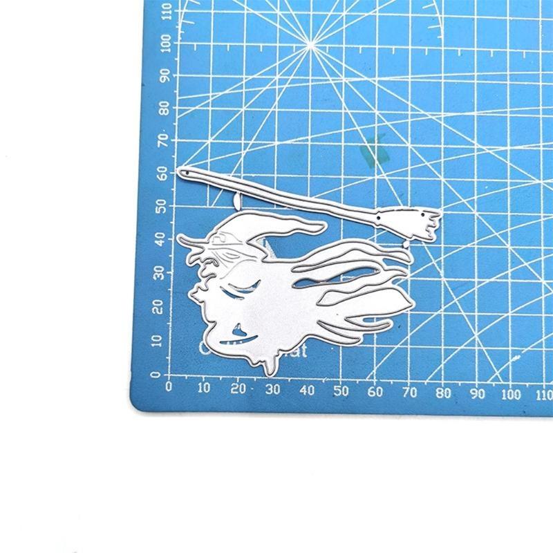 Halloween Witch Broom Metal Cutting Dies Stencil Scrapbooking DIY Album Stamp Paper Card Mold Embossing Decoration Craft