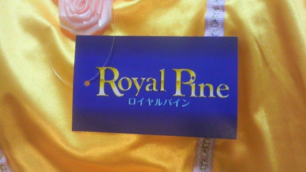 Royal Pine Women's Beauty and the Beast Belle-Style Gold Princess Dress with Petticoat, Luxurious 4-Piece Costume Set (Size L)