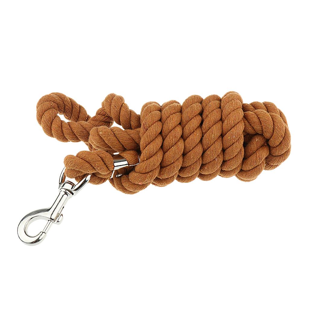 

20mm Extra Thick 2.5m Horse Leading Ropes Cotton Weave Equestrian Rein Halters Braided Horse Rein Chain Bridle Leading Leash