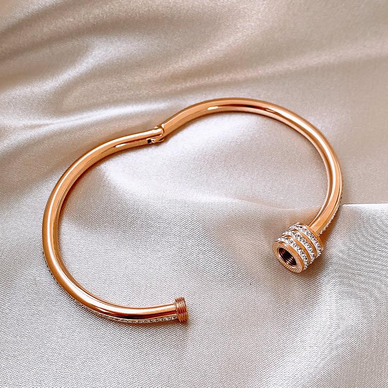 Sense of design full diamond titanium steel bracelet classyelegant jewelry fashiontrendy jewelry