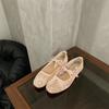 Gentle Evening Breeze Bow Ballet Shoes Girl 2025 New Fairy Hollow Mesh Lace Embroidered Shoes Single Shoes