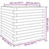 VidaXL Jardinière blanc 50x50x49,5 cm bois de pin massif, jardinière d'extérieur, bac à fleurs, bac à tomates, jardinière de 3282515