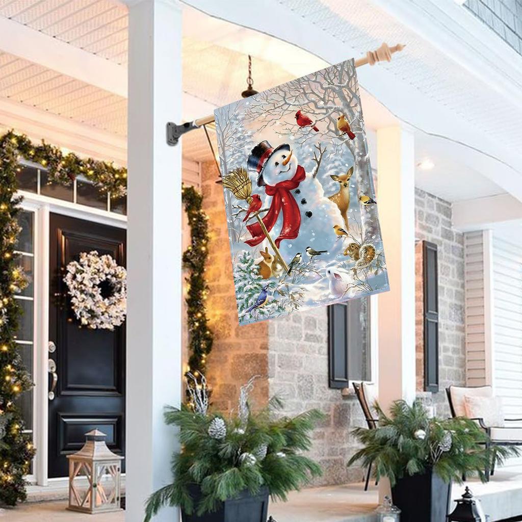 Christmas Garden Flag Merry Christmas Decoration for Home 2025 Navidad Natal Xmas Ornament Outdoor Yard Banner New Year Supplies