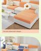 Universal Non-Slip Stretch Sofa Cover - Solid Color, All-Season Full Wrap Cushion Protector
