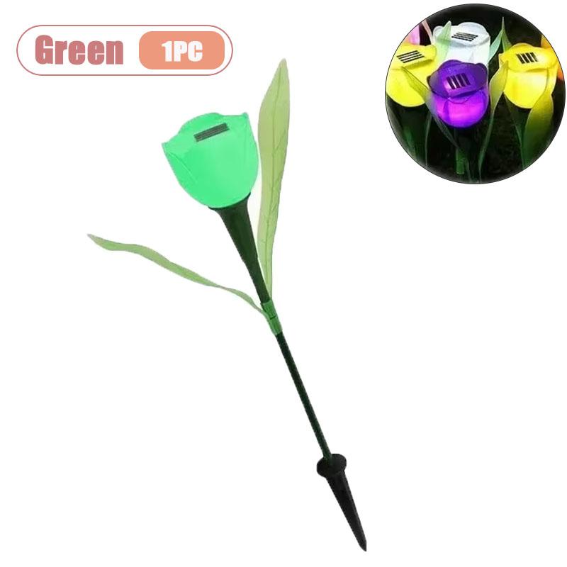 1-10PCS Solar Tulip Light Auto on At Dusk Waterproof Outdoor Garden Patio Decorative Night Lamp for Landscape Pathway Lawn